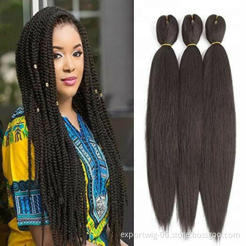 Pre stretched synthetic braiding hair wholesale Pre Stretched Jumbo Yaki Synthetic Crochet Braiding Hair Extension